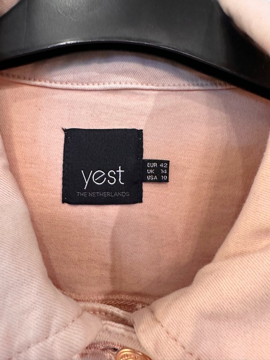 Women's Blush Pink Denim Jacket - Picture 3 of 4